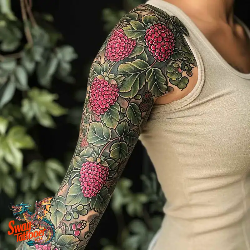 150 Raspberry Tattoo Ideas: Juicy Designs & Vibrant Meaning 74 raspberry tattoo