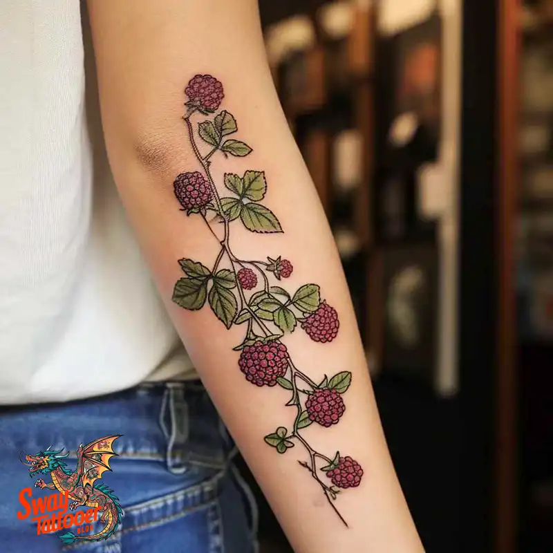 150 Raspberry Tattoo Ideas: Juicy Designs & Vibrant Meaning 71 raspberry tattoo