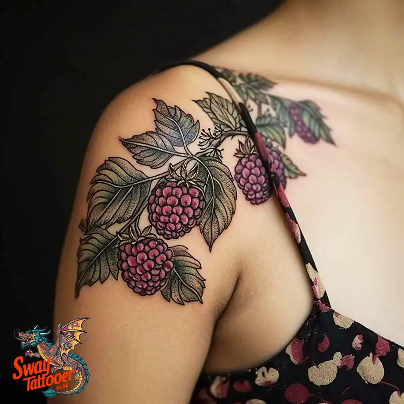 150 Raspberry Tattoo Ideas: Juicy Designs & Vibrant Meaning 129 raspberry tattoo