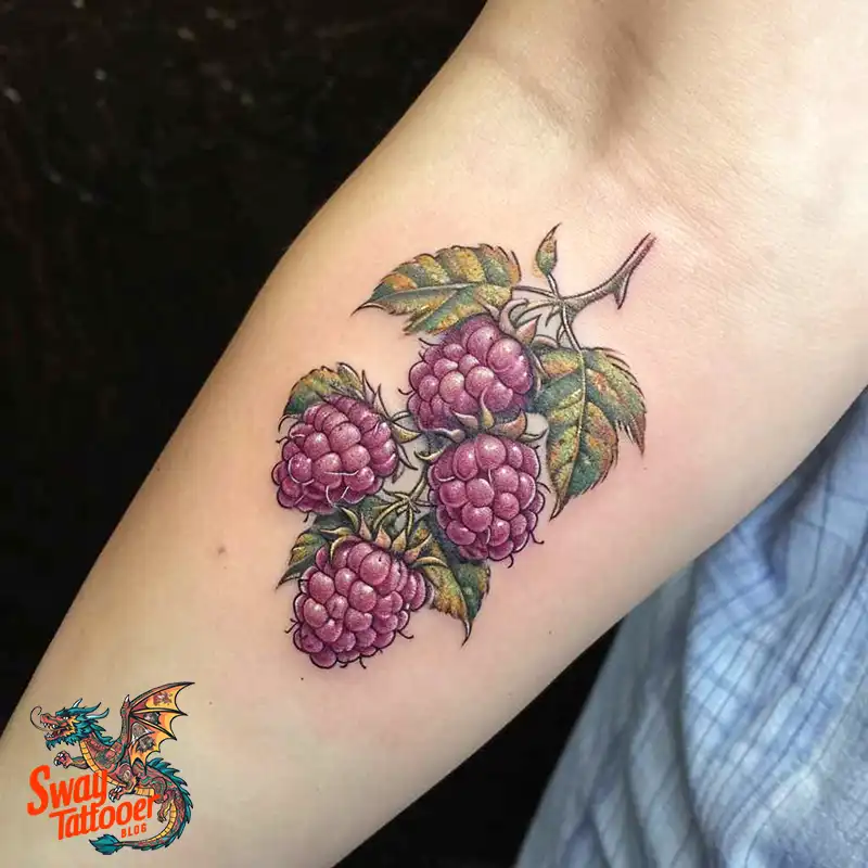 150 Raspberry Tattoo Ideas: Juicy Designs & Vibrant Meaning 63 raspberry tattoo