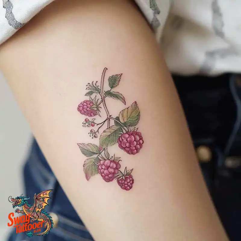 150 Raspberry Tattoo Ideas: Juicy Designs & Vibrant Meaning 61 raspberry tattoo