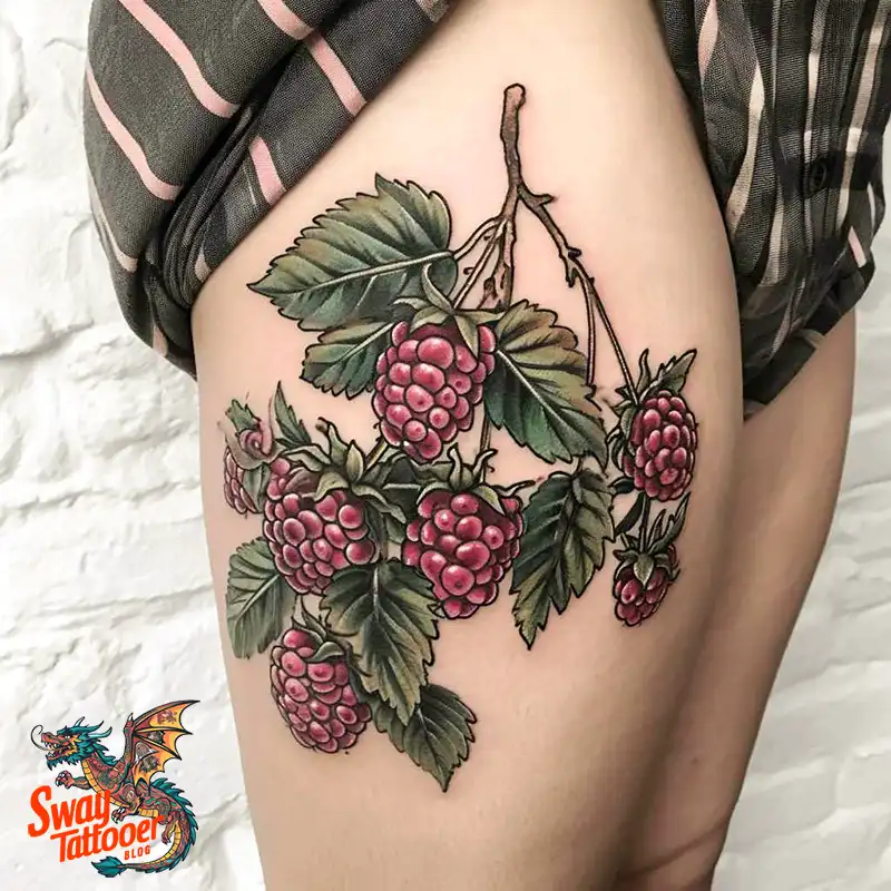 150 Raspberry Tattoo Ideas: Juicy Designs & Vibrant Meaning 59 raspberry tattoo