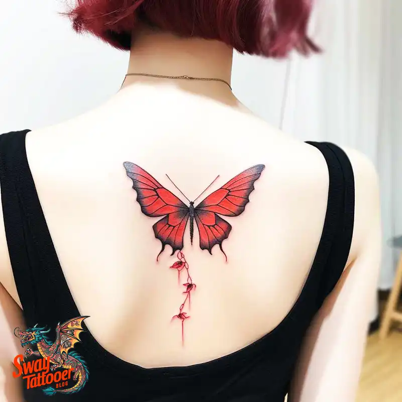 50 Red Butterfly Tattoo Design Ideas: Beauty & Symbolism 47 red butterfly tattoo