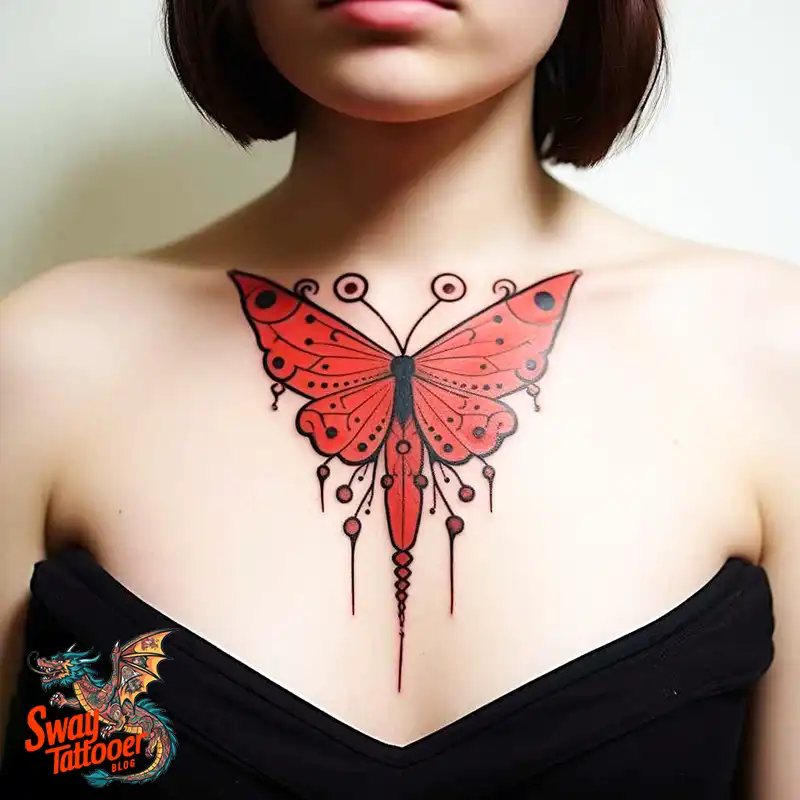 50 Red Butterfly Tattoo Design Ideas: Beauty & Symbolism 48 red butterfly tattoo