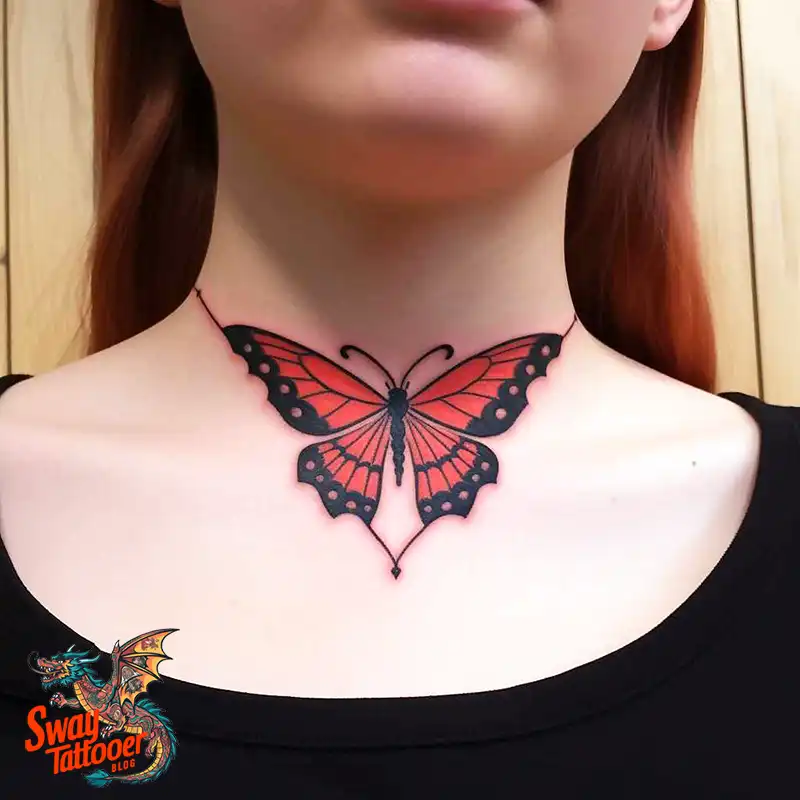 50 Red Butterfly Tattoo Design Ideas: Beauty & Symbolism 49 red butterfly tattoo