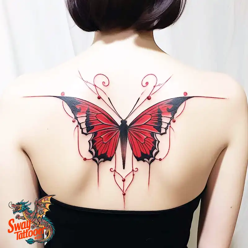 50 Red Butterfly Tattoo Design Ideas: Beauty & Symbolism 52 red butterfly tattoo