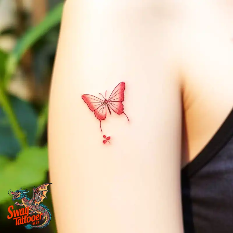 50 Red Butterfly Tattoo Design Ideas: Beauty & Symbolism 35 red butterfly tattoo