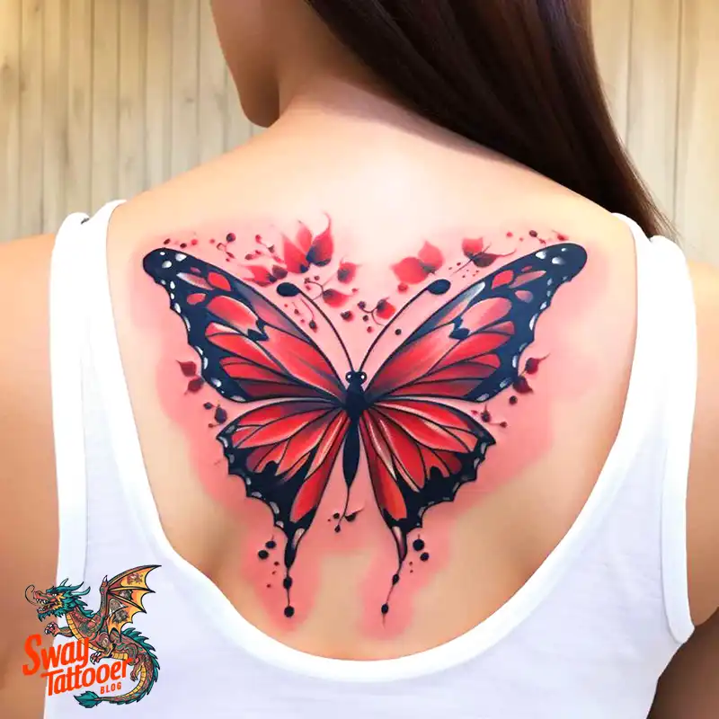50 Red Butterfly Tattoo Design Ideas: Beauty & Symbolism 29 red butterfly tattoo