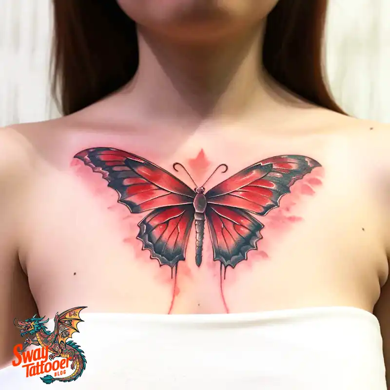 50 Red Butterfly Tattoo Design Ideas: Beauty & Symbolism 28 red butterfly tattoo
