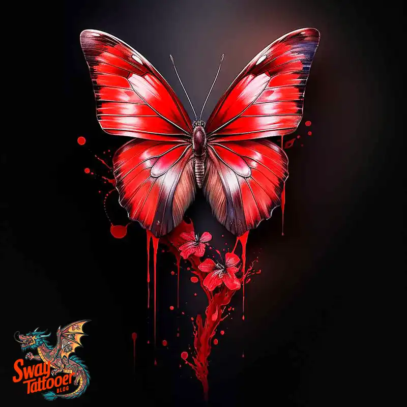 50 Red Butterfly Tattoo Design Ideas: Beauty & Symbolism 19 red butterfly tattoo