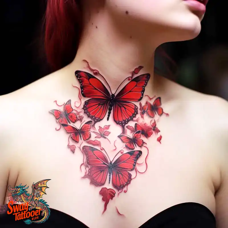 50 Red Butterfly Tattoo Design Ideas: Beauty & Symbolism 21 red butterfly tattoo