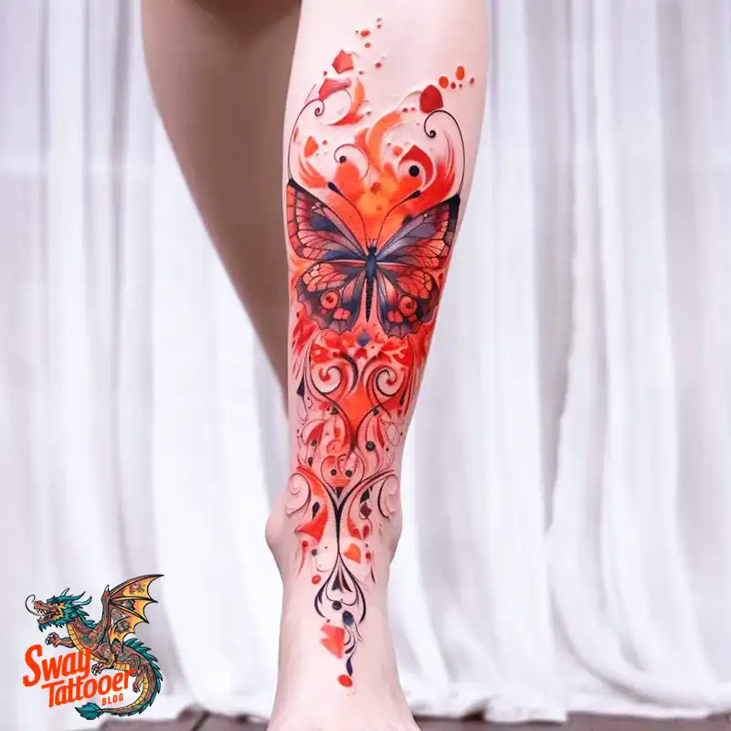 50 Red Butterfly Tattoo Design Ideas: Beauty & Symbolism 14 red butterfly tattoo