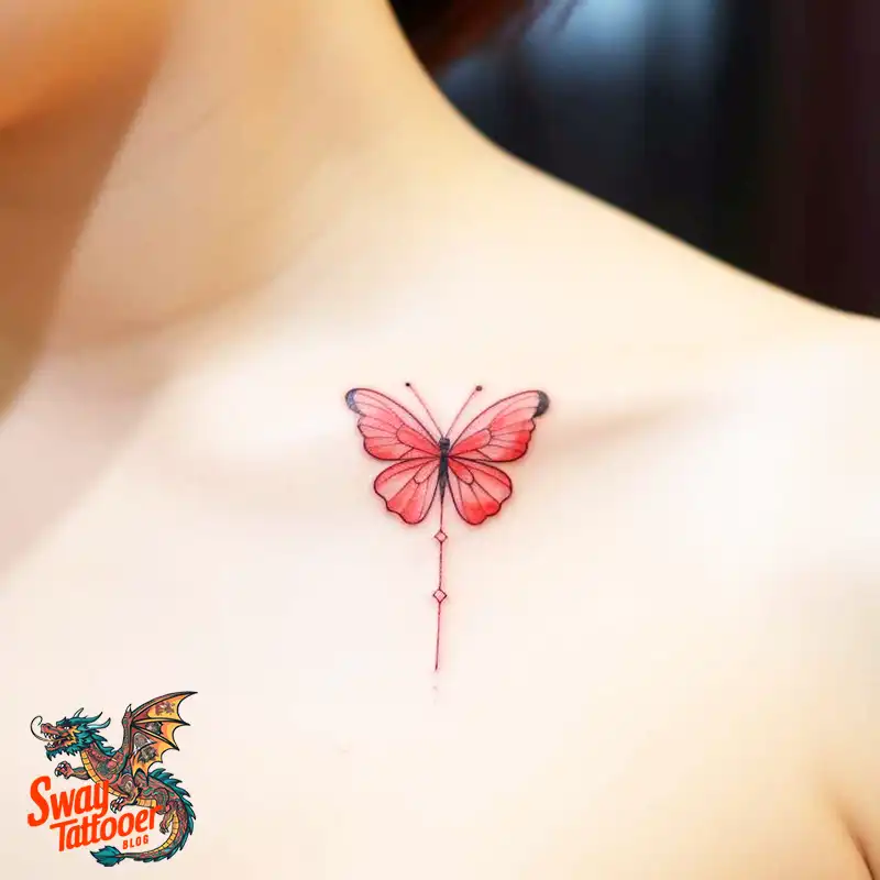 50 Red Butterfly Tattoo Design Ideas: Beauty & Symbolism 13 red butterfly tattoo
