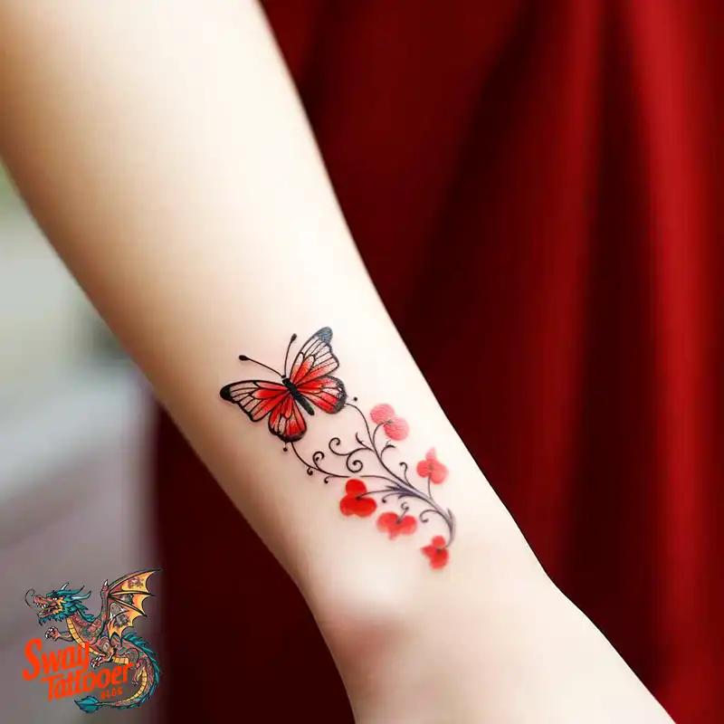 50 Red Butterfly Tattoo Design Ideas: Beauty & Symbolism 40 red butterfly tattoo