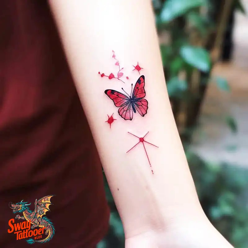 50 Red Butterfly Tattoo Design Ideas: Beauty & Symbolism 10 red butterfly tattoo