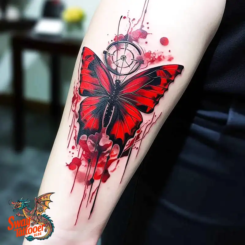 50 Red Butterfly Tattoo Design Ideas: Beauty & Symbolism 5 red butterfly tattoo