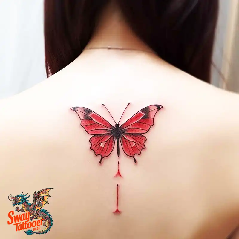 50 Red Butterfly Tattoo Design Ideas: Beauty & Symbolism 45 red butterfly tattoo