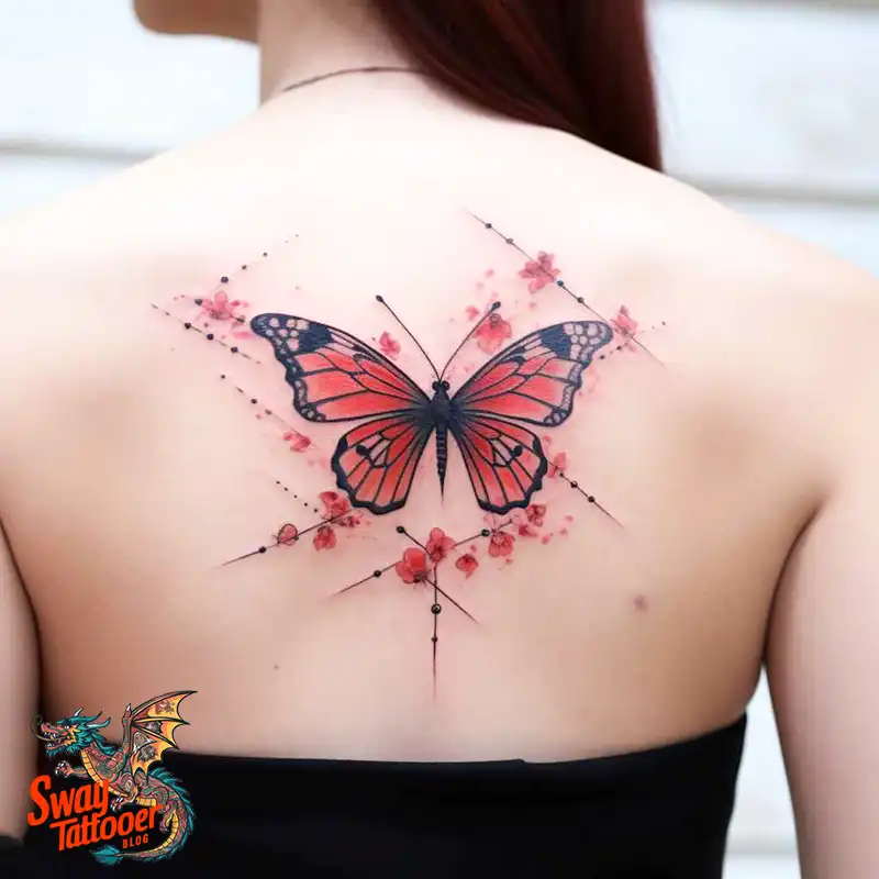 50 Red Butterfly Tattoo Design Ideas: Beauty & Symbolism 46 red butterfly tattoo