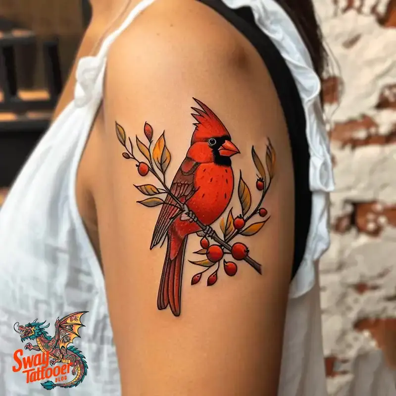 70 Small Red Cardinal Tattoo Designs: Ink Art Ideas 57 red cardinal tattoo