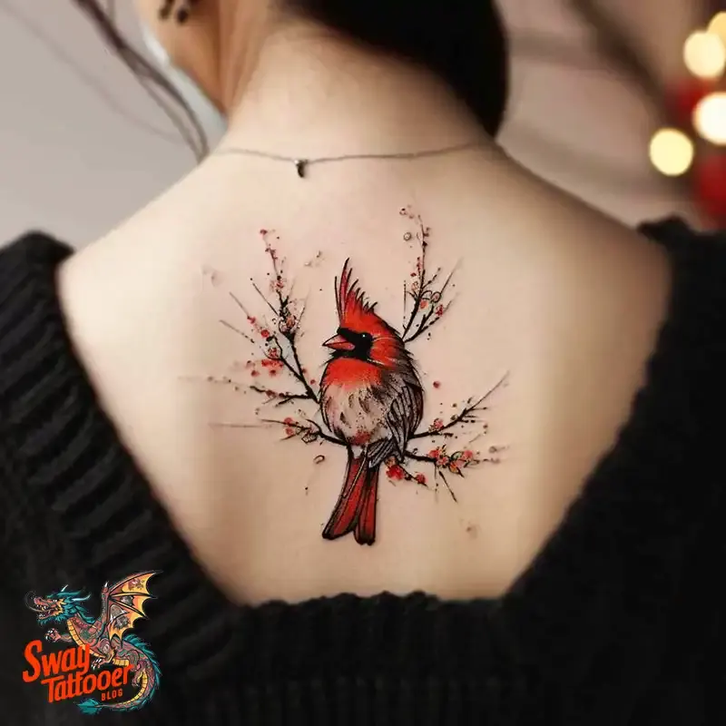 70 Small Red Cardinal Tattoo Designs: Ink Art Ideas 55 red cardinal tattoo