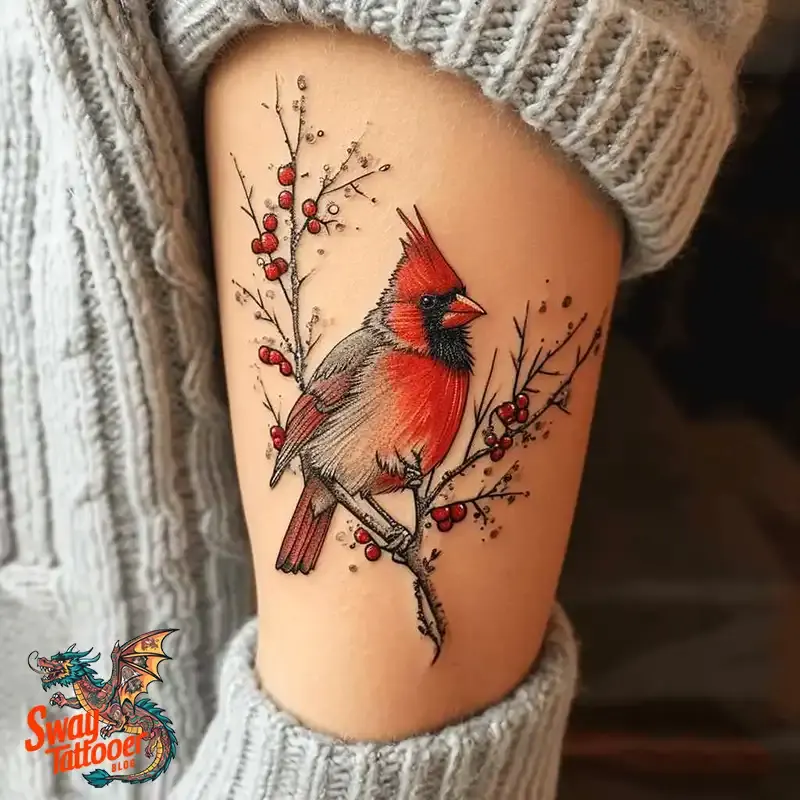 70 Small Red Cardinal Tattoo Designs: Ink Art Ideas 52 red cardinal tattoo