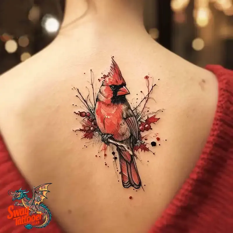 70 Small Red Cardinal Tattoo Designs: Ink Art Ideas 50 red cardinal tattoo
