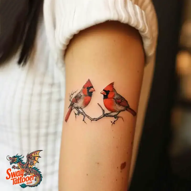 70 Small Red Cardinal Tattoo Designs: Ink Art Ideas 66 red cardinal tattoo