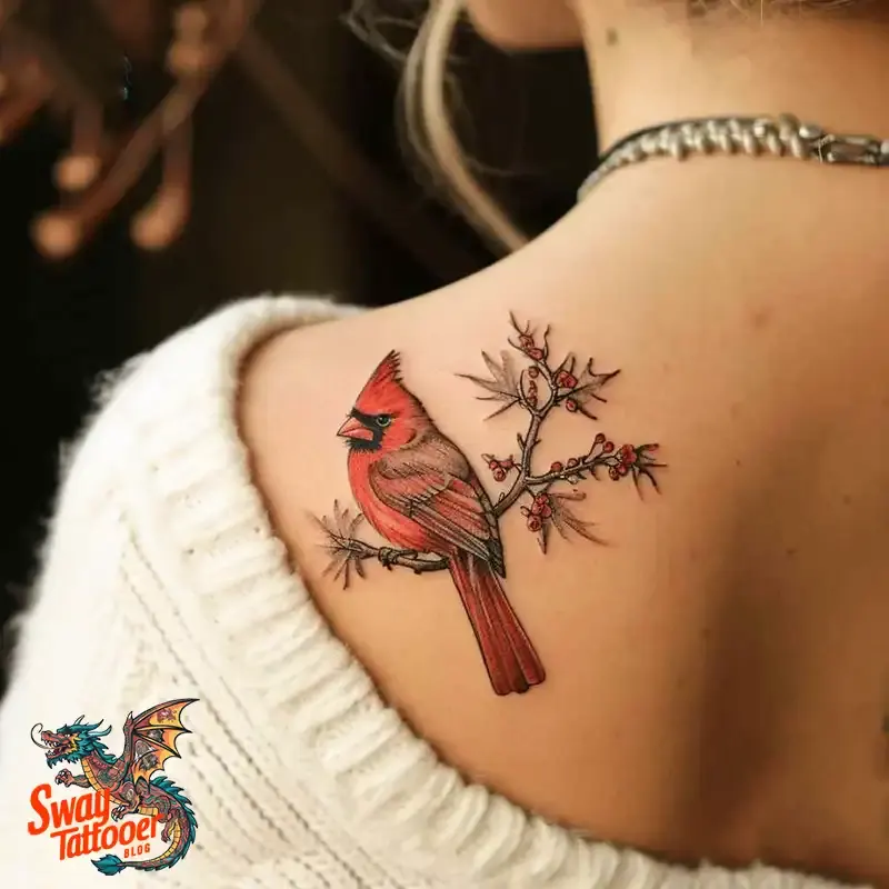 70 Small Red Cardinal Tattoo Designs: Ink Art Ideas 58 red cardinal tattoo