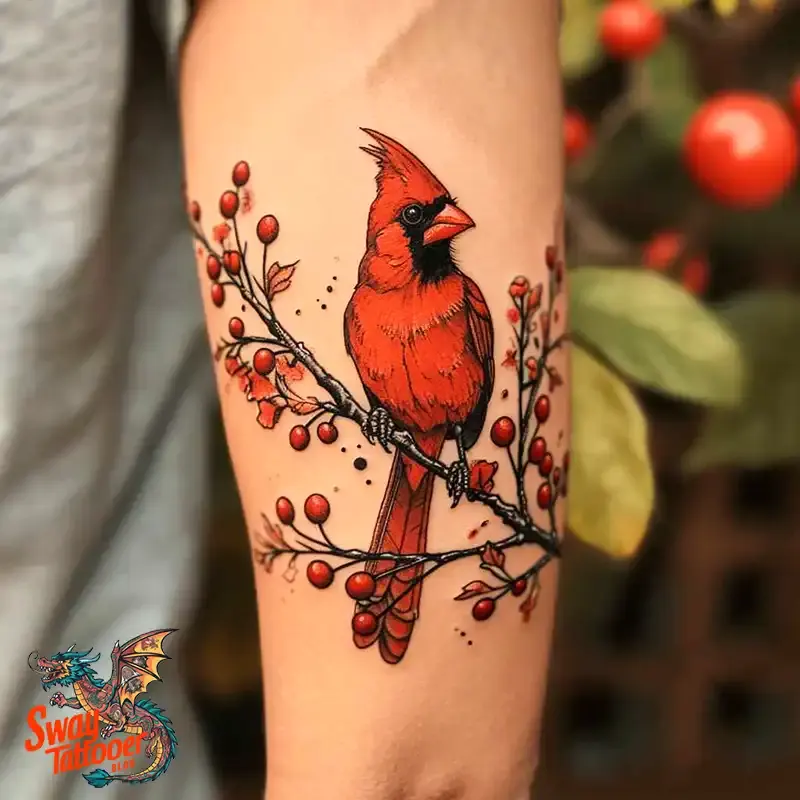 70 Small Red Cardinal Tattoo Designs: Ink Art Ideas 59 red cardinal tattoo
