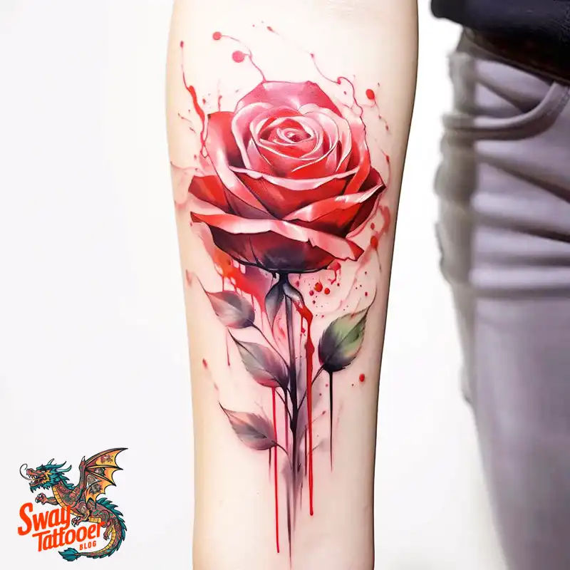 70 Awesome Red Rose Tattoo Design Ideas for 65 red rose tattoo