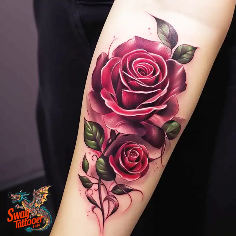 70 Awesome Red Rose Tattoo Design Ideas for 66 red rose tattoo