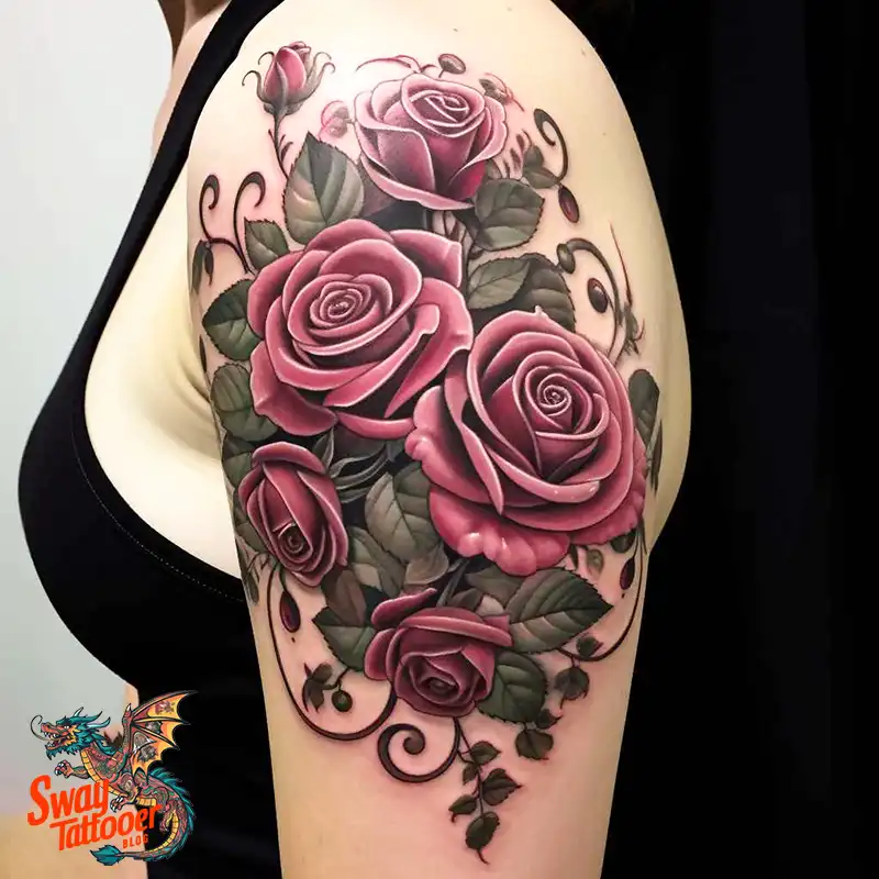 70 Awesome Red Rose Tattoo Design Ideas for 67 red rose tattoo