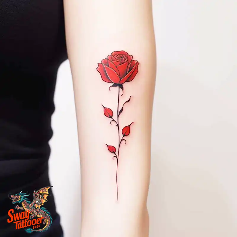 70 Awesome Red Rose Tattoo Design Ideas for 70 red rose tattoo