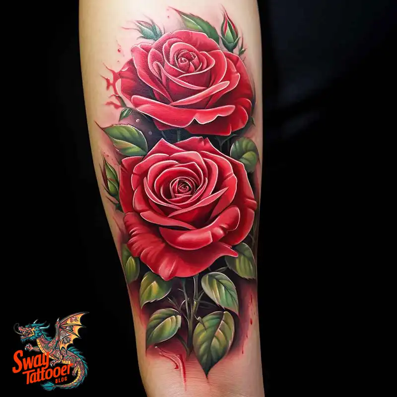 70 Awesome Red Rose Tattoo Design Ideas for 52 red rose tattoo