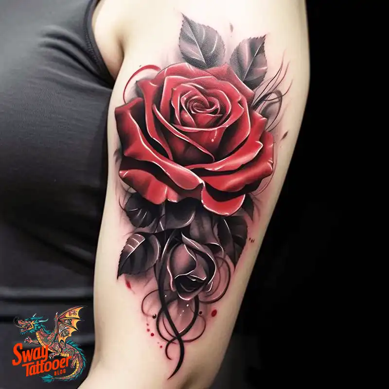 70 Awesome Red Rose Tattoo Design Ideas for 57 red rose tattoo