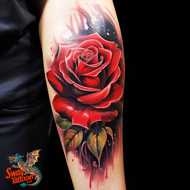 70 Awesome Red Rose Tattoo Design Ideas for 50 red rose tattoo