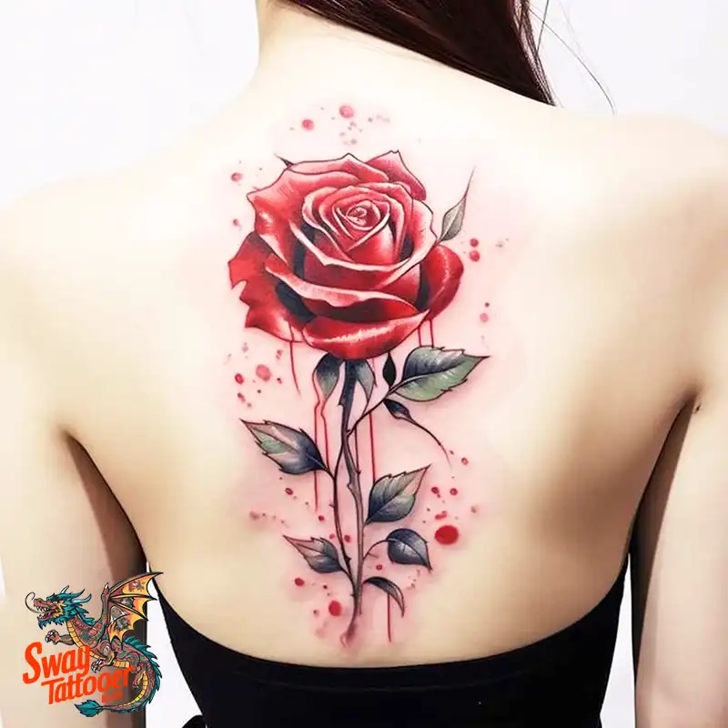 70 Awesome Red Rose Tattoo Design Ideas for 48 red rose tattoo