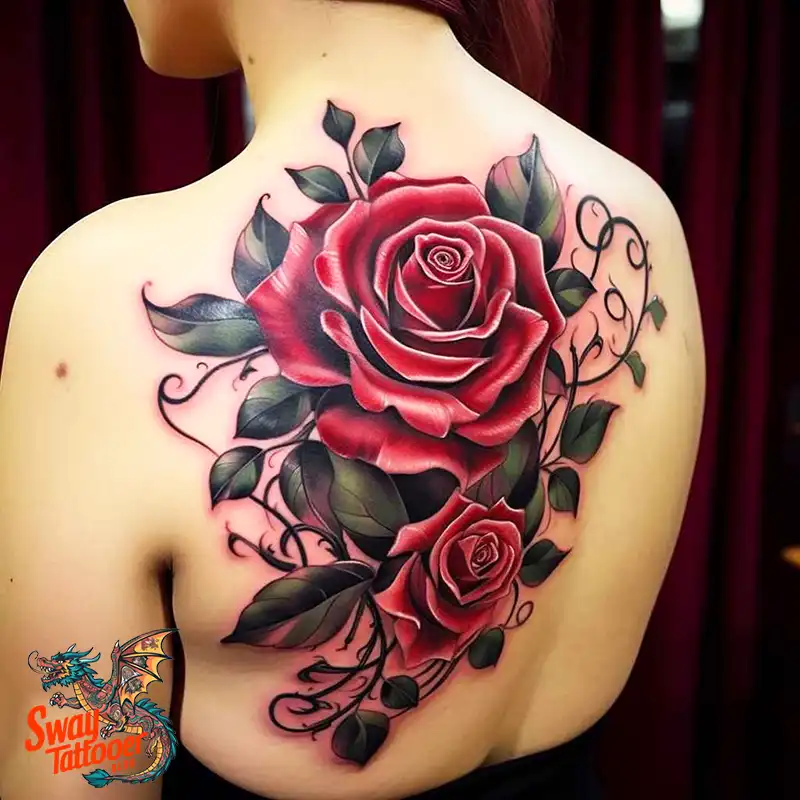 70 Awesome Red Rose Tattoo Design Ideas for 58 red rose tattoo