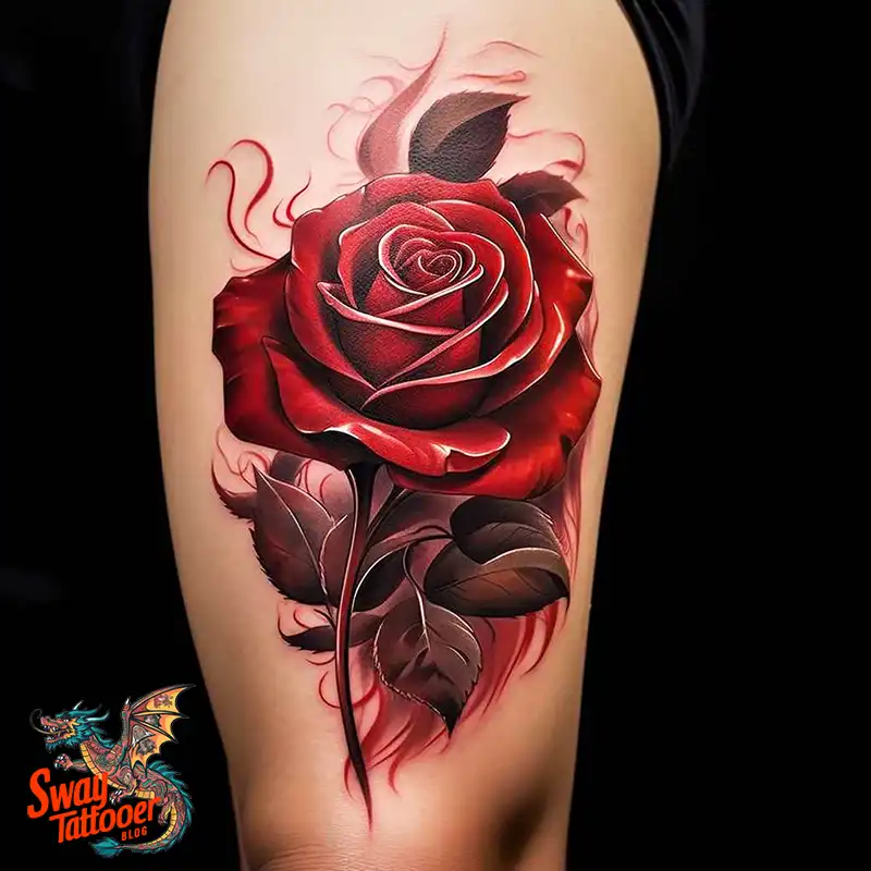 70 Awesome Red Rose Tattoo Design Ideas for 60 red rose tattoo