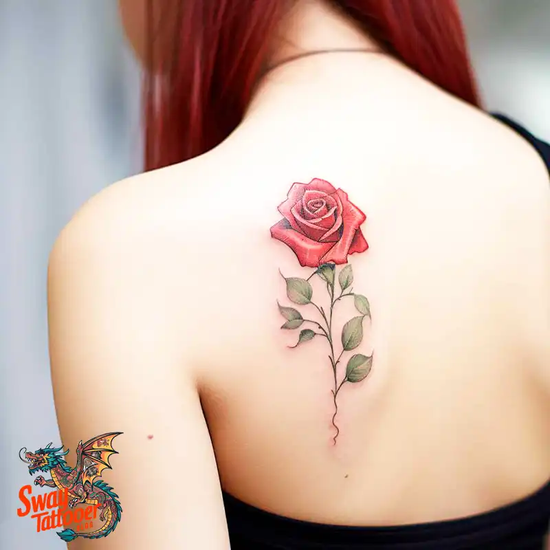 70 Awesome Red Rose Tattoo Design Ideas for 18 red rose tattoo