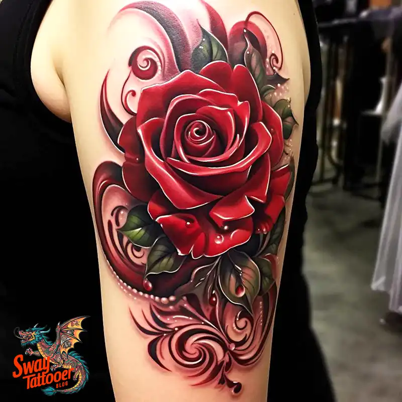 70 Awesome Red Rose Tattoo Design Ideas for 61 red rose tattoo
