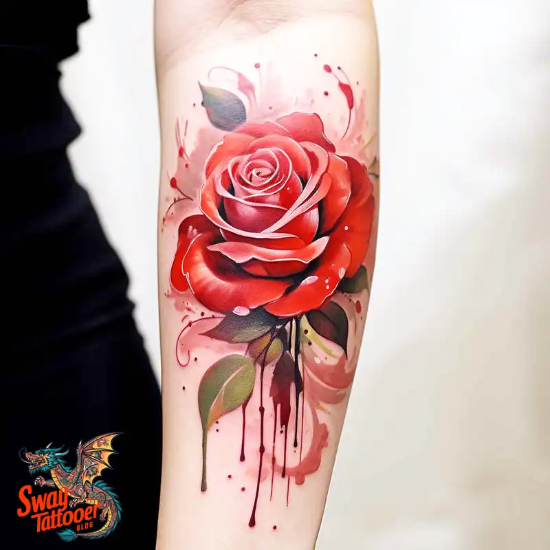 70 Awesome Red Rose Tattoo Design Ideas for 63 red rose tattoo