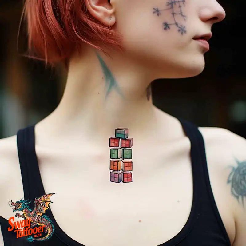 50 Rubik's Cube Tattoo Design Ideas: Ink for Puzzle Enthusiasts 48 rubiks cube tattoo