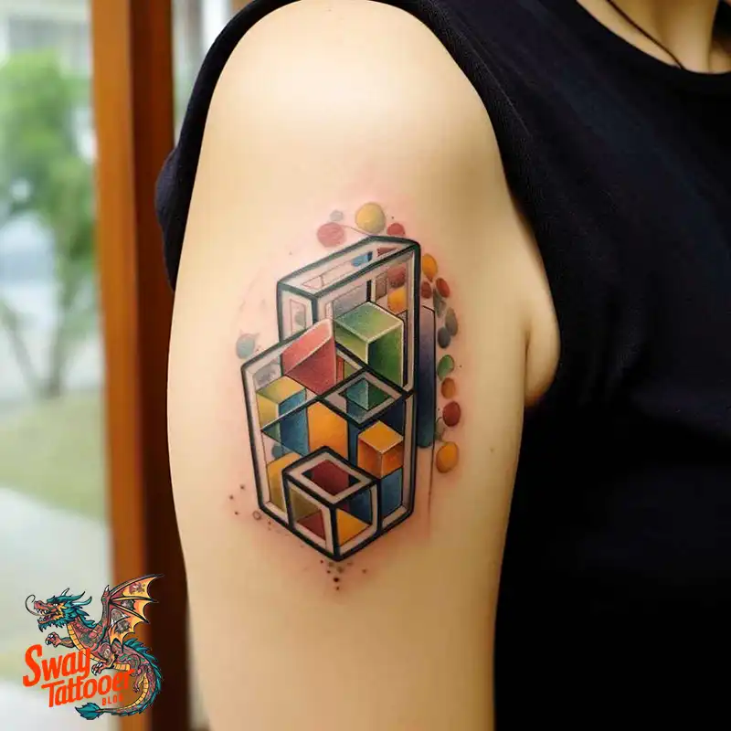 50 Rubik's Cube Tattoo Design Ideas: Ink for Puzzle Enthusiasts 35 rubiks cube tattoo