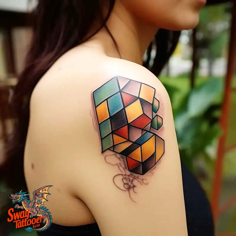 50 Rubik's Cube Tattoo Design Ideas: Ink for Puzzle Enthusiasts 32 rubiks cube tattoo