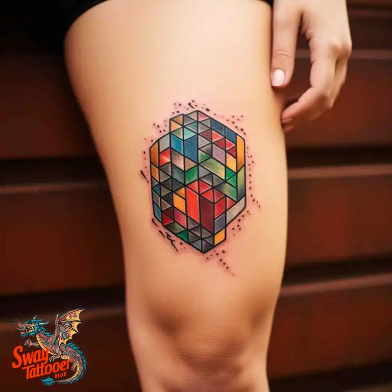 50 Rubik's Cube Tattoo Design Ideas: Ink for Puzzle Enthusiasts 29 rubiks cube tattoo