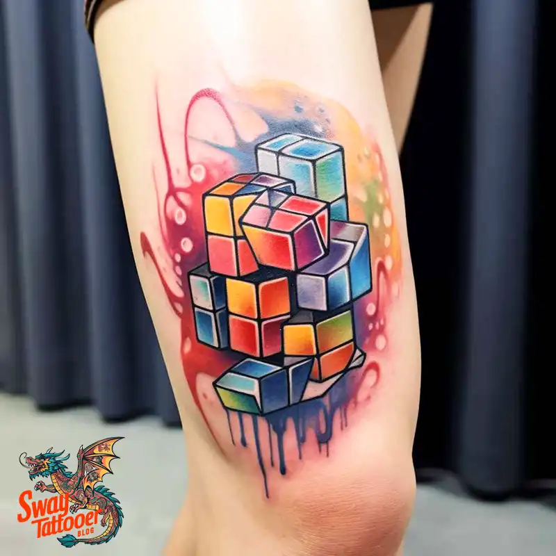 50 Rubik's Cube Tattoo Design Ideas: Ink for Puzzle Enthusiasts 27 rubiks cube tattoo