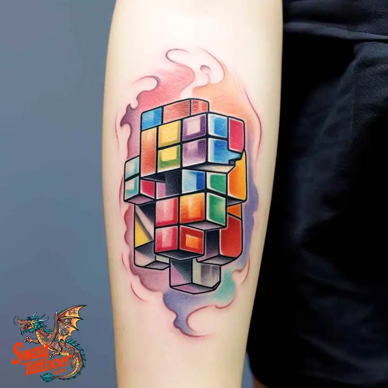 50 Rubik's Cube Tattoo Design Ideas: Ink for Puzzle Enthusiasts 25 rubiks cube tattoo