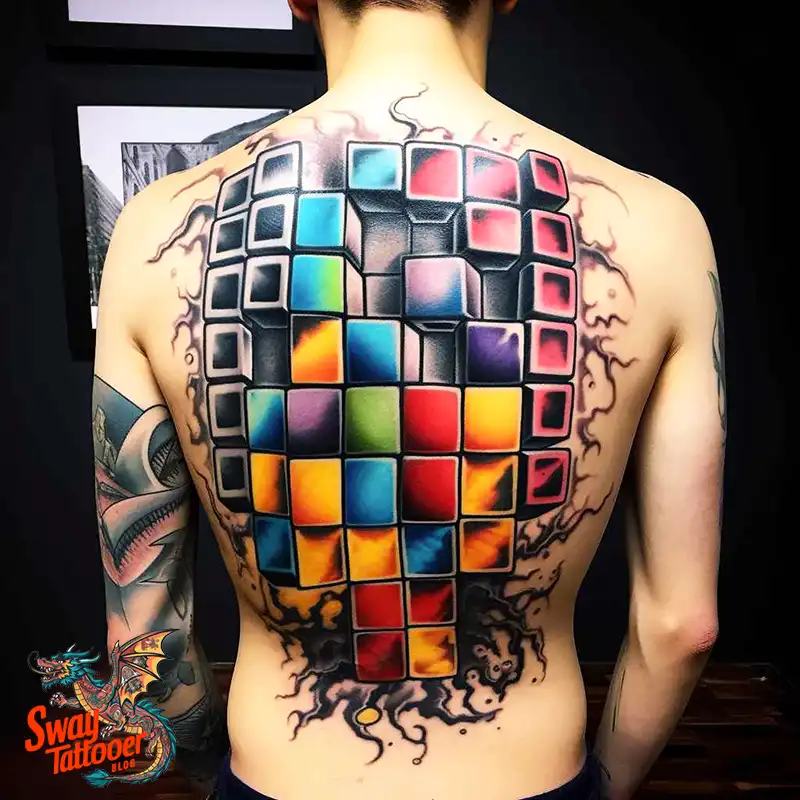 50 Rubik's Cube Tattoo Design Ideas: Ink for Puzzle Enthusiasts 14 rubiks cube tattoo