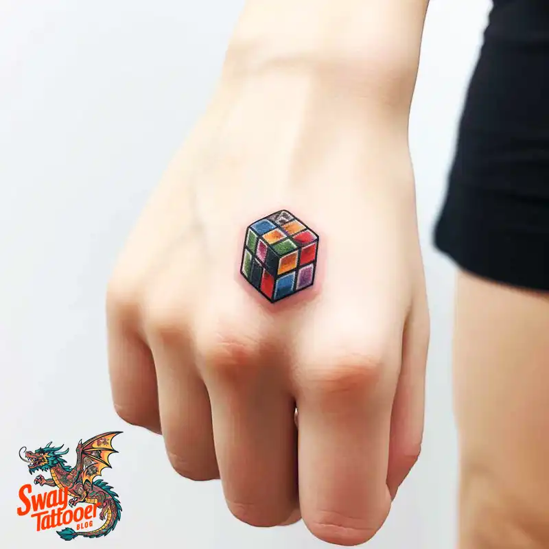 50 Rubik's Cube Tattoo Design Ideas: Ink for Puzzle Enthusiasts 8 rubiks cube tattoo